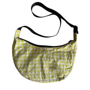 Baggu Pixel Gingham Medium Crescent Bag